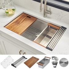 Ruvati 30-inch Workstation Undermount Gauge Kitchen Sink- RVH8310 Sinks price