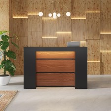Reception Desk with LED Lights, 63 Inches Front Counter Desk for Office,Checkout Office Counter price