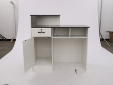 Front Desk Reception Counter for Checkout, Reception Counter W/a Lockable Drawer Office Counter price