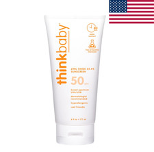 Thinkbaby SPF 50+ Baby Sunscreen Mineral Lotion 6oz UVA UVB Water Resistant Baby Face Cream price