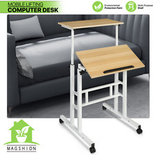 Rolling Laptop Desk Office Computer Table Adjustable Height Stand up Workstation Computer Desk price