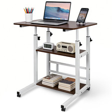 3 Tier Laptop Desk Hospital Table Rolling Cart Height Adjustable Over Bed Stand Computer Desk price