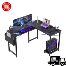 50" L-Shaped Gaming Desk – Corner Computer Desk with CPU Stand, Black Computer Desk price