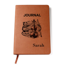 Personalized Vegan Leather Journal Notebook Gift For Music Lovers-Music Teacher Music Notebook price