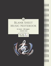 Blank Sheet Music Notebook: Music Manuscript Paper / White Marbl Music Notebook price