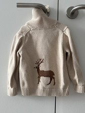 Janie and Jack Beige Knit Shawl Collar Deer Cardigan 18-24M Baby Cardigan price