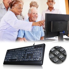 Large Print Backlit Keyboard 104 Keys Wired USB Lighted Computer Keyboard Gaming Keyboard price