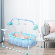 Infant Rocker Cradle Baby Rocking Chair 3 Gears Bouncer Bluetooth w/Mosquito Net Baby Bouncer Mosquito Net price