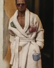 Men's Tyler Durden Shawl Collar Bathrobe Soft Terry Towel Coat, Cup Style Robe Towel & Bathrobe Set price