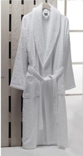 Luxury White Turkish Cotton Towel Terry Shawl Collar Bathrobe Women or Men LARGE Towel & Bathrobe Set price
