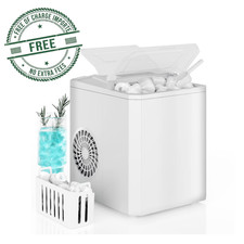CONCETTA Countertop Ice Maker, 9pcs in 6 Mins, 26lbs/24H Bullet Ice Maker, White Ice Makers price
