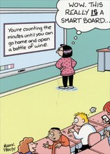 Smart Board Funny Birthday Card - Greeting Card by Oatmeal Studios Smart Board price