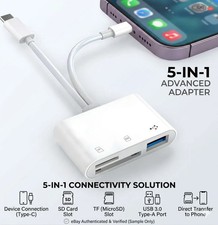 5-in-1 Memory Card Reader for iPhone iPad USB 3.0 OTG Adapter for SD/TF Card Readers price