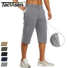 Mens Capri Pants Cargo Long Shorts Quick Drying Lightweight 3/4 Below Knee Pants Men's Capri Pants price