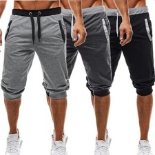 Men's 3/4 Capri Jogger Sports Shorts Gym Casual Harem Pants Long Trousers Sports Men's Capri Pants price