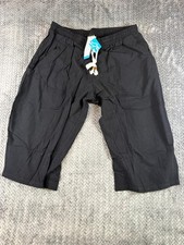 Magcomsen Capri Pants Mens 40 Black Cotton Drawstring Waist Pockets Straight Leg Men's Capri Pants price