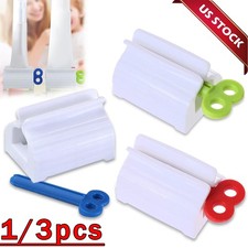 3Pcs Rolling Tube Toothpaste Squeezer Manual Dispenser Seat Holder Home Bathroom Toothpaste Holder price