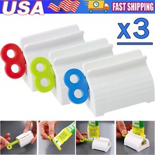 3x Toothpaste Squeezer Bathroom Tube Easy Stand Dispenser Rolling Holder Seat Toothpaste Holder price