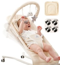 Cuddobaby Baby Bouncer 100% Cotton, Pillow for Head & Neck Support, Wheels wi... Baby Bouncer Lumbar Support price