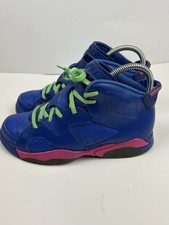 Air Jordan 6 Retro High Top Sneaker Blue/Pink/Green Boys Basketball 3y 2013 Boys' Classic Shoes price