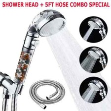 High Pressure Shower Head 3 Settings Handheld Shower Heads Spray With 5 FT Hose Shower Hose price
