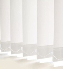 PREMIUM WHITE MADE TO MEASURE VERTICAL BLIND REPLACEMENT SLATS 89mm (3.5") WIDE Vertical Blind price
