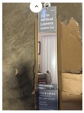 Vertical Blind Slats 3.5in White PVC Room Darkening Louvers 84in Window - 2pack Vertical Blind price