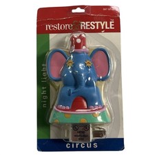 Vintage Restore & Restyle Circus Night Light Elephant Nursery Baby Room 1997 NOS Baby Room Night Light price