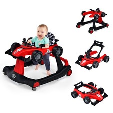 Costway 4-in-1 Baby Walker Foldable Activity Push Walker Adjustable Height Red Baby Walker price