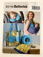 Butterick Pattern 5798 Baby Changing Pad Neck Support Pillow Diaper Bag UNCUT Baby Neck Support price