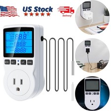 Digital Thermostat Outlet Plug Temperature Controller Heating Cooling with Probe Thermostat price