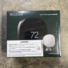 ecobee Smart Thermostat Premium Wi-Fi Touchscreen w/ SmartSensor, Black 4in Thermostat price