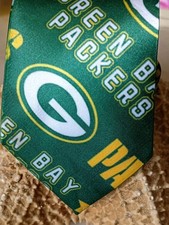 Green Bay Packers NFL Logo Neck Tie Green Gold Fan Tie Football Unisex Fan Tie price