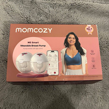 Momcozy M5 Smart Wearable Breast Pump Double App Control Battery White 24mm Breast Pump price