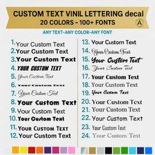 Custom Text Vinyl Lettering Sticker Decal Personalized -ANY TEXT - ANY NAME- Toilet Sticker price