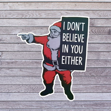 Christmas Sticker Vinyl Decal Sarcastic Santa Funny Rude Holiday Humor Toilet Sticker price
