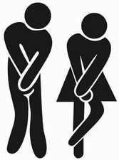Toilet Bathroom door funny sign decal sticker - choose color + Size! Toilet Sticker price