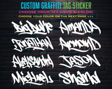Custom Personalized Graffiti Tag Name Decal Sticker for Car Window Tumbler Wall Toilet Sticker price