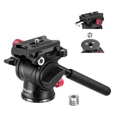 NEEWER Fluid Tripod Head with Handle & Arca Type QR,Panorama Drag Pan Tilt Head Tripod Heads price