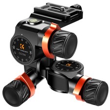 K&F CONCEPT 3-Way Geared Tripod Head CNC Process Aluminum Alloy High-Precision Tripod Heads price