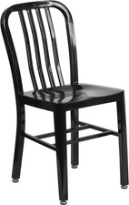 Commercial Grade Black Metal Indoor-Outdoor Chair Cafe & Canteen Chair price