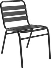 Lila Commercial Black Indoor-Outdoor Restaurant Stack Chair Cafe & Canteen Chair price