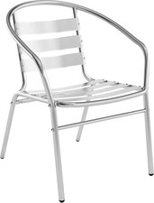 Flash Furniture Lila Commercial Aluminum Indoor-Outdoor Restaurant Stack Chair w Cafe & Canteen Chair price