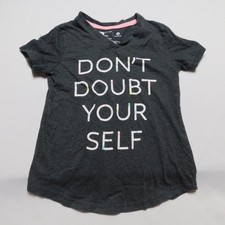 Xersion Girls Quick-Dri Graphic T-Shirt XXS (4/5) Black "Don't Doubt Yourself" Girls' Shirt price