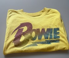 Old Navy David Bowie Graphic Print T-Shirt Yellow S (6-7) Crew Neck Girls' Shirt price