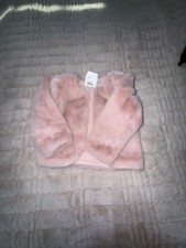Miniclasix Baby Girls Pink Faux Fur Bolero Jacket Girls' Bolero price