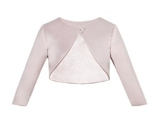 Long Sleeves Satin Jacket Flower Girl Bolero Satin Cape Shrug Dress Cover Up Girls' Bolero price