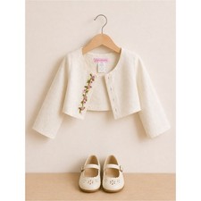 Cream Embroidered Girls' Bolero Jacket Girls' Bolero price