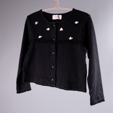 Shirley Temple Vintage Cardigan Size 3-4 Black Rose Excellent Made in Japan Girls' Bolero price