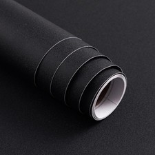 15.7" x 118" Peel and Stick Wallpaper Matte Black Contact Paper for New Wallpaper price